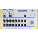 Photo of AudioPressBox APB-216-C-D Portable Active Dante-Enabled Pressbox w/ 2 Line/Mic Inputs & 16 Line/Mic Outputs - Yellow