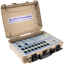 Photo of AudioPressBox APB-320 C-USB Portable Pressbox - 2x Analog Mic/LINE XLR & 4 Digital USB-C - w/ Internal AccuPack - Tan