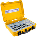 Photo of AudioPressBox APB-320 C-USB Portable Pressbox - 2x Analog Mic/LINE XLR & 4 Digital USB-C - w/ Internal AccuPack - Yellow