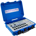 AudioPressBox APB-320 C-USB Portable Pressbox - 2x Analog Mic/LINE XLR & 4 Digital USB-C - w/ Internal AccuPack - Blue