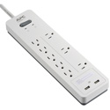 APC-PH8U2W Home Office SurgeArrest 8 Outlets with 2 USB Charging Ports (5V 2.4A in Total) 120V White