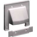 Arlington CER2 2 Gang Reversible 2-Piece Low-Voltage Cable Entrance Wall Plate - White