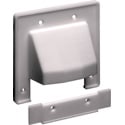 Photo of Arlington CER2 2 Gang Reversible 2-Piece Low-Voltage Cable Entrance Wall Plate - White