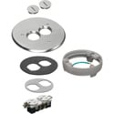 Photo of Arlington FLB6220NLLR Flip Lid Style Metal Cover Kit with Leveling Ring & 2 Threaded Plugs - Nickel