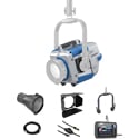Photo of ARRI L0.0038045 Orbiter 15 Degree LED Light Set w/ Manual Yoke - Lens - Control Panel - Cables - Blue/Silver