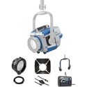 ARRI L0.0038047 Orbiter 60 Degree LED Light Set w/ Manual Yoke - Lens - Control Panel - Cables - Blue/Silver