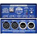 ARX USB-I/O VSR USB Broadcast DI Box 24 Bit Asio Driver Variable Sample Rates 44.1 - 48 - 96KHz