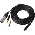 Audio-Technica BPCB2 Replacement Cable for BPHS2 Terminated in 3-Pin XLRM and 1/4 Inch Output Connectors