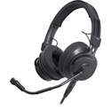 Audio-Technica BPHS2Ca-UT Dual Ear Broadcast Stereo Headset with Condenser Boom Microphone Element - Unterminated