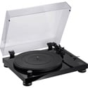 Audio-Technica AT-LPW50PB Fully Manual Belt-Drive Turntable with 30mm Piano - MDF Plinth and Speed Sensor - Black