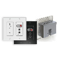Photo of Attero Tech UNA6IO-BT AES67 Networked Audio Wall Plate - 4x2 Multi I/O with Bluetooth - Black Version