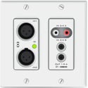 Attero Tech UND6IO DANTE Networked Audio Wall Plate - 4x2 Multi I/O