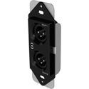 Attero Tech unXP2O 1-Gang Passive Wall Plate with 2 male XLRs & 3-gang Decora plate - White & Black Inserts