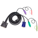 Photo of ATEN 2L1701P 6ft PS2 Legacy KVM cable w/ Audio - DB25 to VGA PS2 and Audio