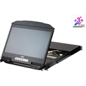 ATEN CL3884NW 4-Port USB HDMI Multi-View Dual Rail WideScreen 2RU Rackmount LCD KVM Switch - 18.5 Inch Screen