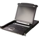 ATEN CL5708N 8-Port Slideaway 19-Inch Single Rail LCD KVM Console