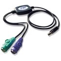 ATEN UC10KM PS/2 to USB Adapter - Type A Male USB - Mini DIN (PS/2) Female - 35.43 Inch