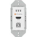 Photo of Atlona AT-DSCV-E1111-WP Discovery HDBT 4K Wall Plate Transmitter with USB 2.0 Pass-Through - Transmits 4K up to 131 Feet