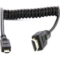 Atomos ATOM4K60C1 Coiled HDMI Full to HDMI Micro Cable - HDMI 2.0. 4K 60p and HD 240p - 30cm Coiled/60cm Extended