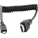 Atomos ATOM4K60C2 Coiled HDMI Full to HDMI Micro Cable - HDMI 2.0. 4K 60p and HD 240p - 40cm Coiled/80cm Extended