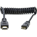 Atomos ATOM4K60C3 Coiled HDMI Full to HDMI Mini Cable - HDMI 2.0. 4K 60p and HD 240p - 30cm Coiled/60cm Extended