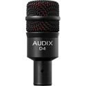 Photo of Audix D4 Hypercardioid Dynamic Drum and Instrument Mic - 40Hz-18kHz