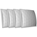 Auralex GEOFUSOR-22-4PK (4) 4 Inch x 24 Inch x 24 Inch GeoFusor Diffusion Panels - (16) EZ-Stick Pro Tabs