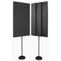 Auralex PROMAX-V2CHA Acoustic Panels with Floor Stands - Pair Gray