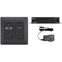Aurora DXW-2-S1-B-4K 2 Input HDBaseT Wall Plate VGA & HDMI - CAT Extender up to 230 Feet / 4K UHD - Black