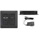 Photo of Aurora DXW-2-S1-B-4K 2 Input HDBaseT Wall Plate VGA & HDMI - CAT Extender up to 230 Feet / 4K UHD - Black