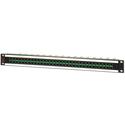 Photo of AVP AV-D132E1-AMS75-B10 Midsize Single Jack 1 RU Patchbay - 32 AVP-AMS75 Single Terminating Jacks - 7 Inch Cable Bar