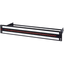 Photo of AVP AV-D232E15-AMN75-B10 1.5 RU Midsize (Mini-WECO) Video Patch Panel - 2 x 32 - Normaled - Terminating w/ Cable Bar
