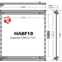 AVP HABF10-ICMK-BZ 10RU Patch Panel Cable Management Kit & Accepts up to 10 HABF-B60 Cable Bars