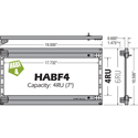 Photo of AVP HABF4-ICMK-B60 4RU Patch Panel Cable Management Kit & Includes 4 HABF-B60 Cable Bars