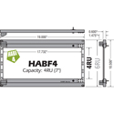 AVP HABF4-ICMS-B60 4RU Capacity with Integrated Cable Management System & Cable Bars - Frame Occupies 6RU 10.5-Inches