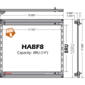 AVP HABF8-ICMS-B60 8RU Capacity with Patch Panel Cable Management System & Cable Bars - Frame occupies 10RU 17.5-Inches