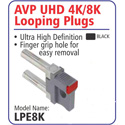 AVP LPE8K-BK Looping Plug with Black Color Insert for UHD Super 8K+ E Series Video Jackfields