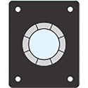 AVP MB8CL-05  8 Position Modular Insulated Bulkhead Adapter Plate
