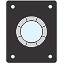 Photo of AVP MB8CL-05  8 Position Modular Insulated Bulkhead Adapter Plate