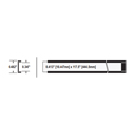 AVP PSD-C175 Peel & Stick Self-Adhesive Designation Strip - 0.482 x 17.5 Inch with Paper & Polycarbonate Clear Window