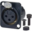 Photo of AVP UMNC3FD-LX-B Maxxum NEUTRIK 3 Pole Black/Gold Duplex Ground Contact Adapter Plate(s) and/or Hardware MIS Color-Code