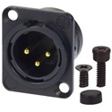 Photo of AVP UMNC3MD-L-B-1 Maxxum NEUTRIK NC3FD-L-B-1 3 Pole Male Black/Gold Adapter Plate(s) and/or Hardware MIS Color-Code