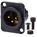 Photo of AVP UMNC3MD-LX-B Maxxum NEUTRIK 3 Pole Black/Gold Duplex Ground Contact Adapter Plate(s) and/or Hardware MIS Color-Code