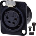 Photo of AVP UMNC4FD-L-B-1 Maxxum Neutrik NC3FD-L-B-1 4 Pole Fem Black/Gold Adapter Plate(s) and/or Hardware MIS Color-Code