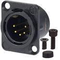 Photo of AVP UMNC5MD-L-B-1 Maxxum Neutrik NC5FD-L-B-1 5 Pole Male Black/Gold Adapter Plate(s) and/or Hardware MIS Color-Code