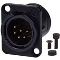 Photo of AVP UMNC6MD-L-B-1 Maxxum Neutrik NC3FD-L-B-1 6 Pole Male Black/Gold Adapter Plate(s) and/or Hardware MIS Color-Code