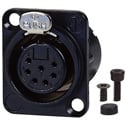 AVP UMNC7FD-LX-B Maxxum Neutrik 7 Pole Fem Black/Gold Duplex Contact Adapter Plate(s) and/or Hardware MIS Color-Code