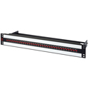 Photo of AVP AV-U224E15-UBN75R2-B10 1.5RU BNC UHD Micro 12G Video Patch Panel - 2 x 24 - Normaled - Terminated with Cable Bar