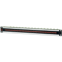 Photo of AVP AV-U224E15-UHN75R2-B10 1.5RU Mini-BNC UHD Micro 12G Video Patch Panel - 2 x 24 - Normaled - Terminated w/ Cable Bar