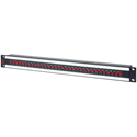 AVP AV-U224E1-UBN75R2-BZ 1RU BNC UHD Micro 12G Video Patch Panel - 2 x 24 - Normaled - Terminated